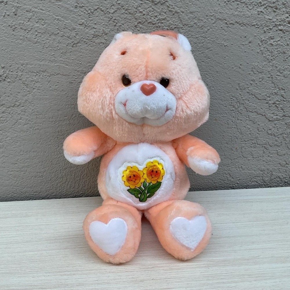 Sunflower Bear Vintage 1983 Kenner Care Bear's Friend Bear plush